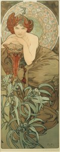 szmaragd autorstwa Alphonse Mucha