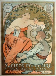 Popularne Towarzystwo Sztuk Pięknych / Sztuka uczona ludziom autorstwa Alphonse Mucha