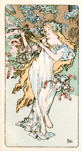 „Wiosna”, 1900 autorstwa Alphonse Mucha