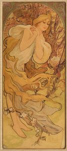 Wiosna z serii Les Saisons, ok. 1930 r. 1900. autorstwa Alphonse Mucha