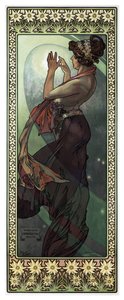 Gwiazdy: Księżyc autorstwa Alphonse Mucha