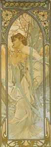 Pory dnia: wieczorny sen autorstwa Alphonse Mucha