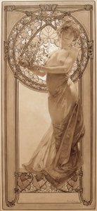 Rysunek wstępny do tabeli 8 autorstwa Alphonse Mucha