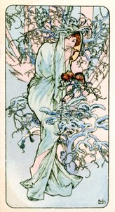 „Zima”, 1900 autorstwa Alphonse Mucha