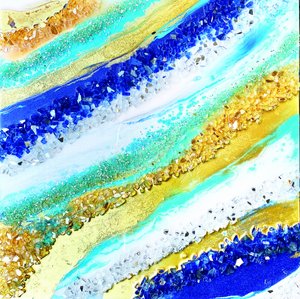 Lśniący strumień błękitu i złota autorstwa Alyson Storms