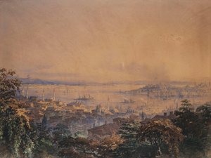 Widok Konstantynopola, 1866 autorstwa Amadeo Preziosi