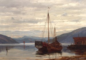 Norwegia  Impreza z Balestrand Impreza z Balestrand autorstwa Amaldus Nielsen