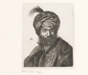 Popiersie mężczyzny w turbanie