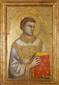 Reprezentacja św. Szczepana (malarstwo na drewnie, ok.1320-1325) autorstwa Ambrogio Bondone (workshop) Giotto