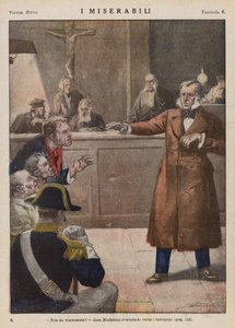 Ilustracja do "Les Miserables" Victora Hugo (kolorowa litografia)
