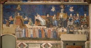 Alegoria Dobrego Rządu Cykl fresków Alegoria Dobrego i Złego Rządu, 1338-1339 autorstwa Ambrogio Lorenzetti