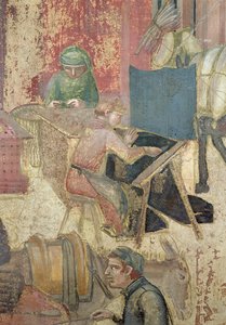 Efekty dobrego rządu w mieście, szczegóły dotyczące tkaczy, 1338-40 autorstwa Ambrogio Lorenzetti