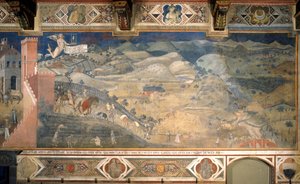 Skutki dobrego rządu na wsi Cykl fresków Alegoria dobrego i złego rządu, 1338-1339