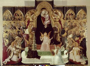 Maesta di Massa Marittima (Dziewica w majestacie) (tempera i złoto na desce, ok. 1335) autorstwa Ambrogio Lorenzetti