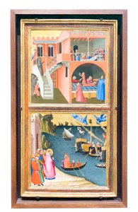 Historie z życia Świętego Mikołaja autorstwa Ambrogio Lorenzetti