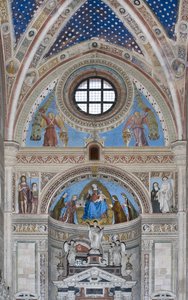 Gian Galeazzo Visconti i synowie ofiarowujący Matce Bożej model Kapituły, 1500-1522