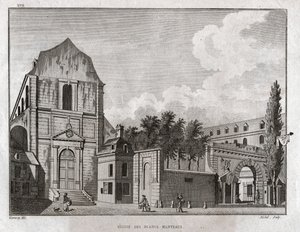 Kościół Blancs Manteaux w dzielnicy Marais w Paryżu. ok. 1780 (Grawerowanie) autorstwa Ambroise Louis Garneray