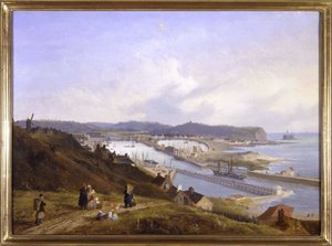 Le port de Boulogne autorstwa Louisa Garneray, sd. ok. 1820, Olej na płótnie, H. 0,330; L. 0,460. CCIP Dz. autorstwa Ambroise Louis Garneray