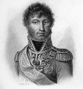 Joachim Murat (1767 - 1815), marszałek Francji, król Neapolu w „Portretach generałów francuskich po zwycięstwach i podbojach Francuzów”” Grawerowane przez Ambroise Tardieu w 1818. Kolekcja Stella. autorstwa Ambroise Tardieu