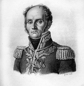 Generał Charles - Théodore Beauvais de Préau (1772-1830) w „Portretach francuskich generałów”. Grawerowane przez Ambroise Tardieu w 1818 roku. Kolekcja Stella autorstwa Ambroise Tardieu