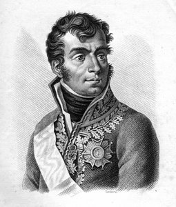 Marechal Auguste Frederic Louis (Auguste-Frederic-Louis) de Viesse de Marmont (1774-1852), książę Raguse - Portrety generałów francuskich po zwycięstwach i podbojach Francuzów „”””. Grawerowane przez Ambroise Tardieu w 1818 roku. Kolekcja Stella. autorstwa Ambroise Tardieu