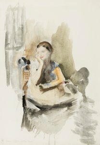 Helen, 1917 (ołówek, pędzel i toaleta na papierze)