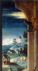Narodzenia (olej na drewnie) 1550 autorstwa Ambrosius Benson