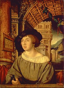 Portret młodzieńca, 1518 (tempera na desce)