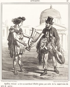 Apollo sprzedaje swoją lirę autorstwa Amédée Charles Henri Cham