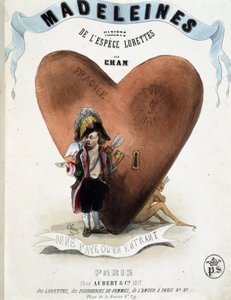 Płaci się tylko przy wejściu (karykatura Kupidyna (Eros) przed sercem skrywającym diabła) - w „Madelinach” Chama, v.1870-1880