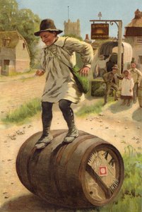 Niebezpieczny sport (litografia kolorowa)