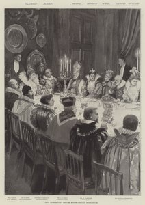 Przyjęcie kostiumowe Lady Tweedmouth w Brook House autorstwa Amedee Forestier