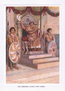 Igrzyska rozpoczął cesarz, ilustracja z filmu Żołnierz rzymski, 1928