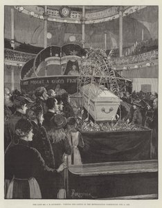 Śp. C H Spurgeon, oglądający trumnę w Metropolitan Tabernacle, 9 lutego 1892 r.