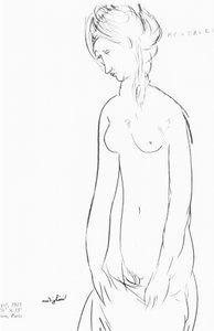 Beatrice Hastings, 1915 (czarna kredka na papierzehttp:gem.bridgemanimages.comlightbox5477500er) autorstwa Amedeo Modigliani