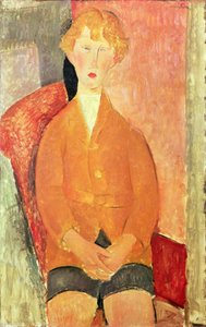 Chłopiec w krótkich spodenkach, ok. 1918 autorstwa Amedeo Modigliani