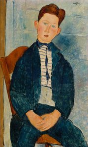 Chłopiec w pasiastym swetrze, 1918 autorstwa Amedeo Modigliani