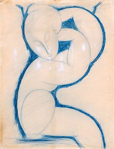 Kariatyda, 1913-1915 autorstwa Amedeo Modigliani