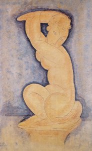 Kariatyda, 1914 (ołówek i toaleta) autorstwa Amedeo Modigliani