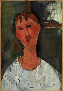 Dziewczyna w białej bluzce, ok. 1915 (olej na płótnie) autorstwa Amedeo Modigliani