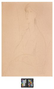 Hanks Zborowska z rękami na kolanach autorstwa Amedeo Modigliani