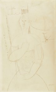 Arlekin, ok. 1915 autorstwa Amedeo Modigliani