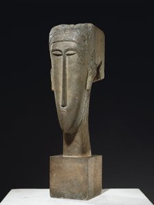 Głowa, ok. 1910-12 (wapień) autorstwa Amedeo Modigliani