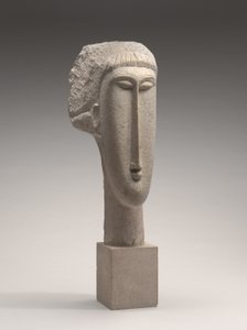 Głowa kobiety, ok. 1910-1911 (wapień) autorstwa Amedeo Modigliani