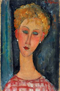Blondynka z kolczykami, 1918-1919 autorstwa Amedeo Modigliani