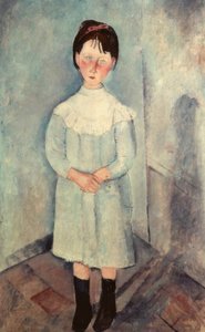 Mała dziewczynka w kolorze niebieskim autorstwa Amedeo Modigliani