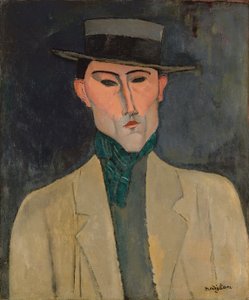 Mężczyzna w kapeluszu autorstwa Amedeo Modigliani