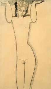 Nagi młody mężczyzna (Atlas) autorstwa Amedeo Modigliani