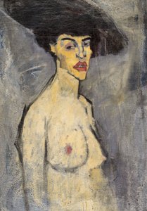 Nagość w kapeluszu autorstwa Amedeo Modigliani