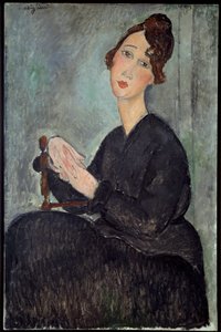 Portret Dedie (Odette Hayden) Obraz Amedeo Modigliani (1884-1920) 1918 Nd. 0,92x0,6 m - Paryż, musee national d